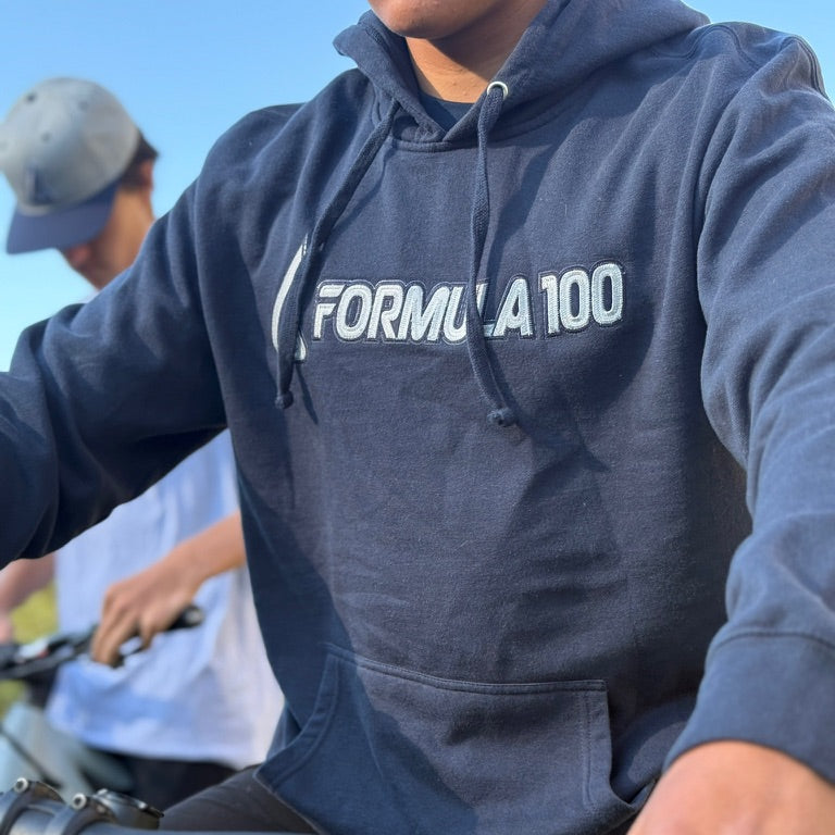 Navy Pullover 'Team' Hoodie