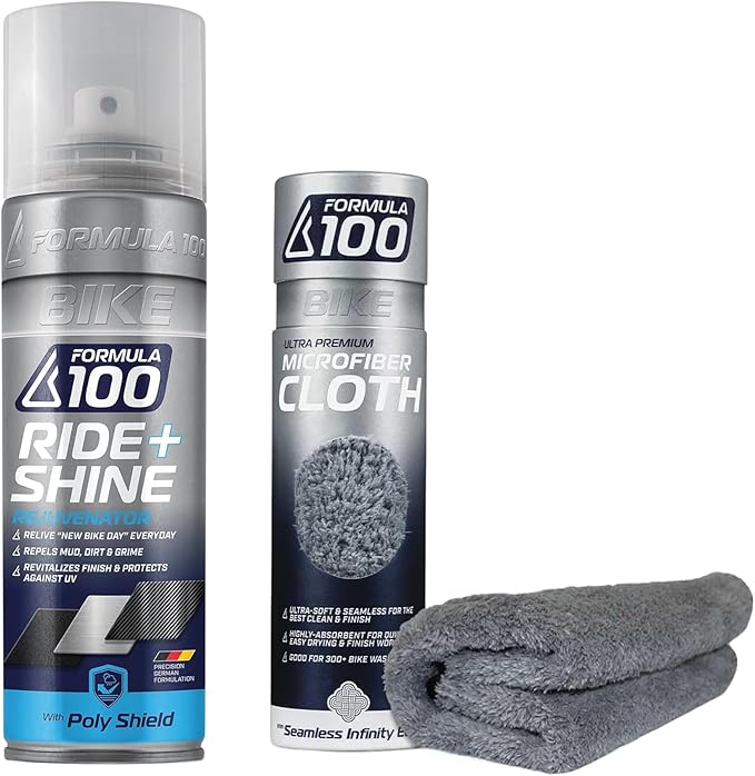 Refresh & Protect Kit - Ride + Shine Bike Finish & Ultra-Premium Microfiber Cloth