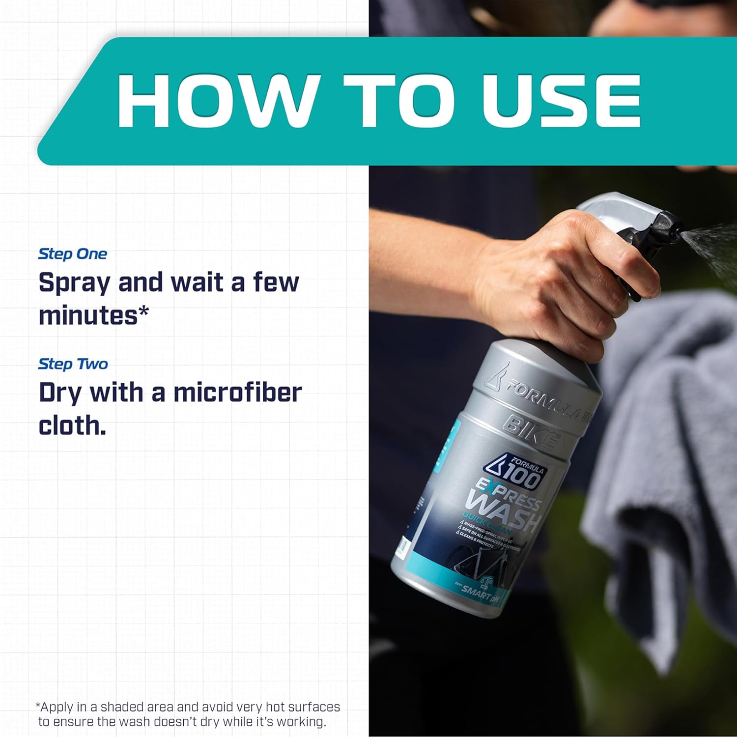 Waterless Wash Kit - Spray & Wipe Express Wash + Premium Microfiber Cloth