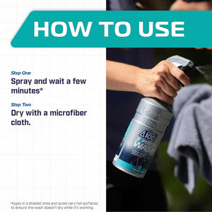 Waterless Wash Kit - Spray & Wipe Express Wash + Premium Microfiber Cloth