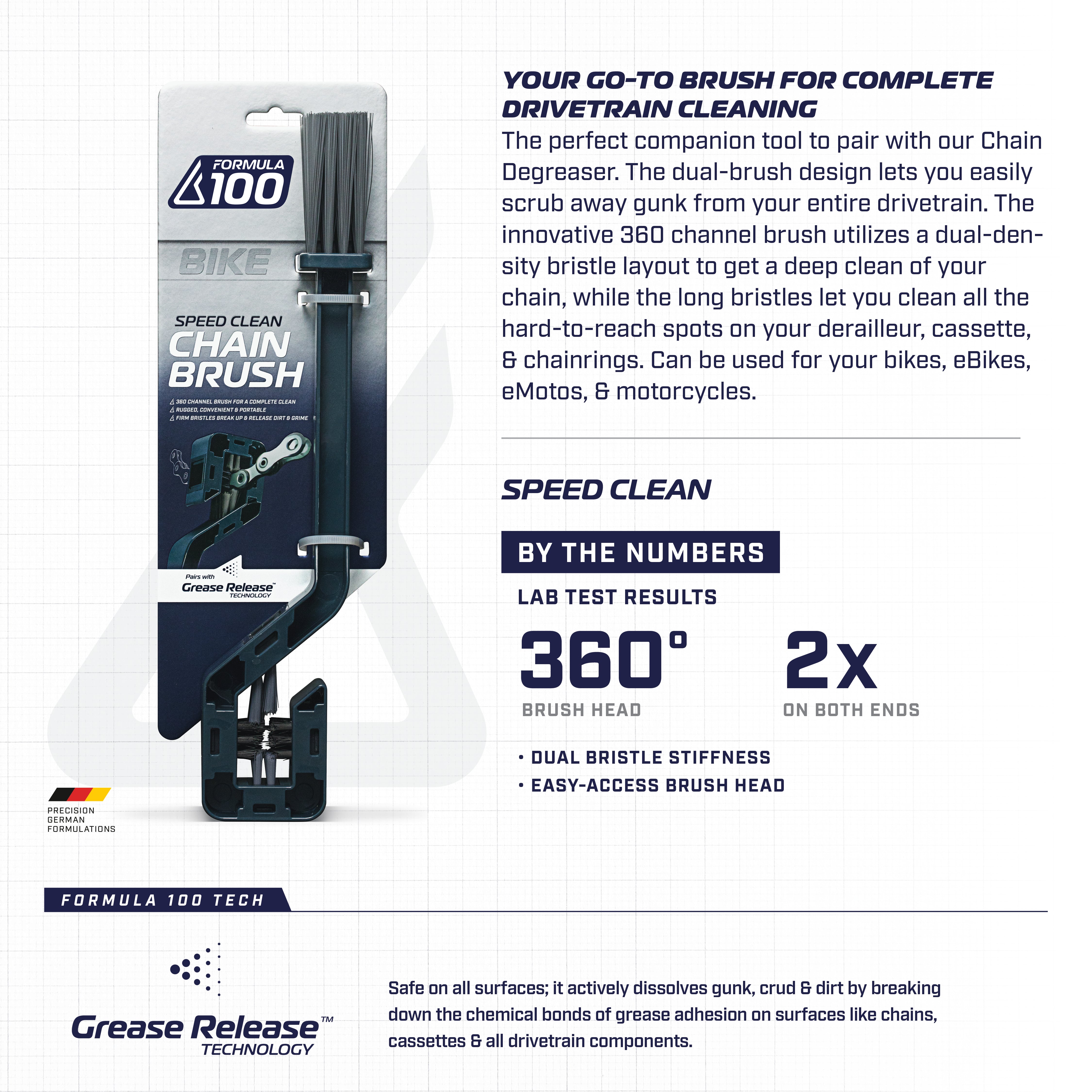 Speed Clean Chain + Drivetrain Brush