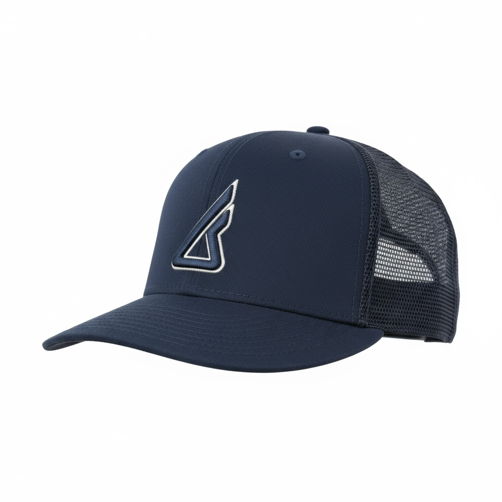 New Era Navy Mesh 'Outside Line' Trucker Hat