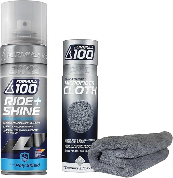Refresh & Protect Kit - Ride + Shine Bike Finish & Ultra-Premium Microfiber Cloth